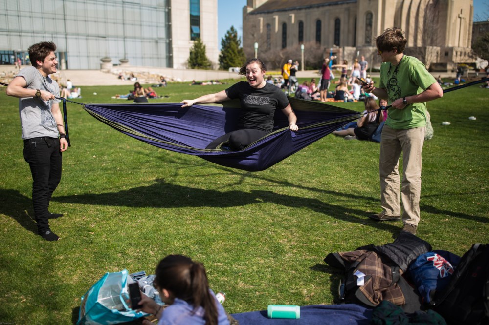 Spring weather during finals week